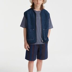 Zara Denim Puffer Vest Limited Edition